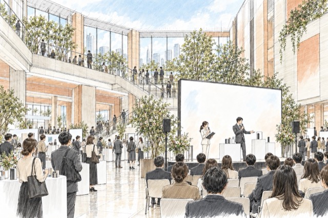 展示会・商業施設のイメージイラスト